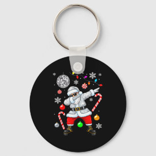 Dabbing Santa Christmas Disco Retro 70s 80s Vibes  Key Ring