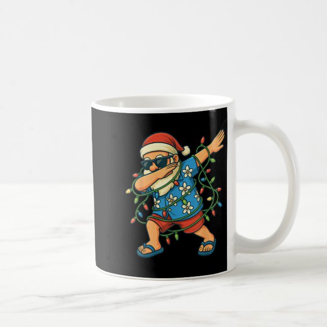 Dabbing Santa Christmas In July 2025 Boys Hawaiian Coffee Mug (Right)
