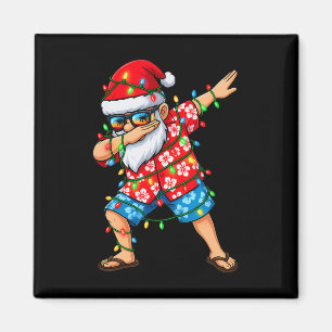 Dabbing Santa Christmas In July Boys Men Hawaiian Magnet
