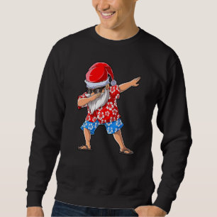 Dabbing Santa Christmas In July Boys Men Hawaiian Sweatshirt