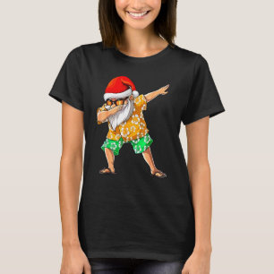 Dabbing Santa Christmas In July  Men Tropical Hawa T-Shirt