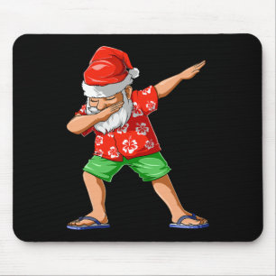Dabbing Santa Christmas In July Party Hawaiian San Mouse Pad