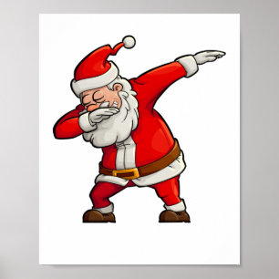 Dabbing santa Christmas Poster