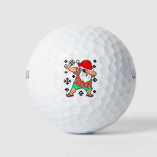 Dabbing Santa, Christmas Summer Tropical Hawaiian Golf Balls