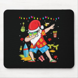 Dabbing Santa Christmas Summer Tropical Hawaiian S Mouse Pad