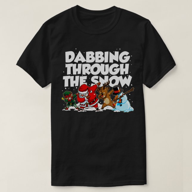 Dabbing Santa Christmas Tshirt Gift Dab Santa Clau (Design Front)