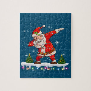 Dabbing Santa Claus Christmas Boys Men Funny Xmas Jigsaw Puzzle