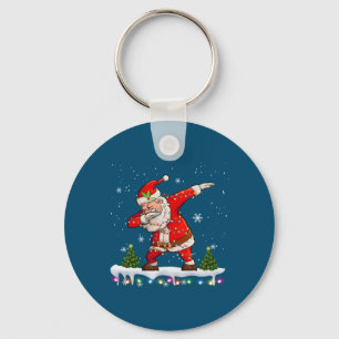 Dabbing Santa Claus Christmas Boys Men Funny Xmas Key Ring