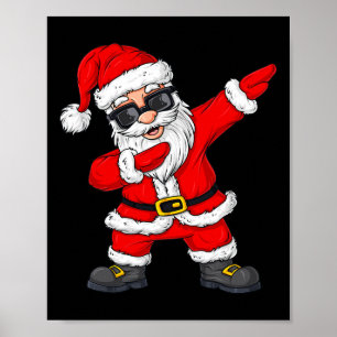 Dabbing Santa Claus Christmas Dab Boys Girls Kids  Poster