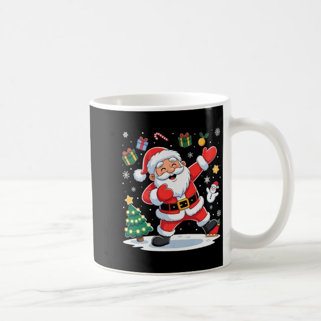 Dabbing Santa Claus Christmas Holiday Boys Kids Da Coffee Mug (Right)