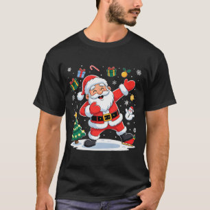 Dabbing Santa Claus Christmas Holiday Boys Kids Da T-Shirt