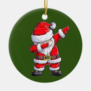 Dabbing Santa Claus Christmas Kids Boys Girls Dab Ceramic Ornament