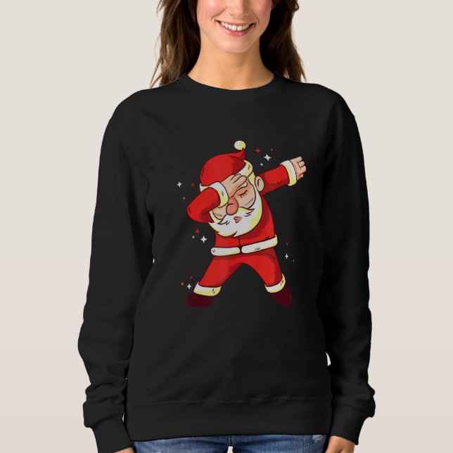 Dabbing Santa Claus Christmas  Kids Boys Girls Dab Sweatshirt (Front)