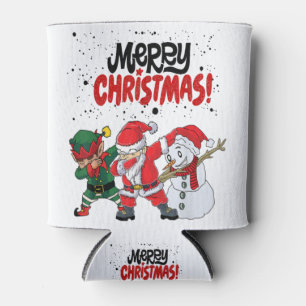 Dabbing Santa Claus Christmas Xmas Family Matching Can Cooler