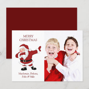 Dabbing Santa Claus Funny Holiday Dab XMas Humour Card