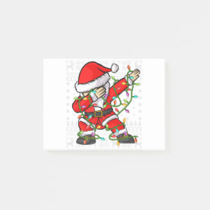 Dabbing Santa Claus Xmas Lights Ugly Santa Christm Post-it Notes