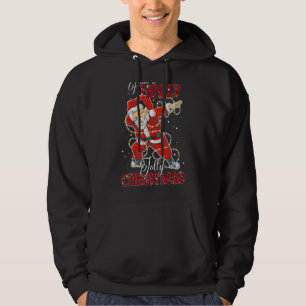 Dabbing Santa Claus Xmas Merry Christmas Light Hoodie