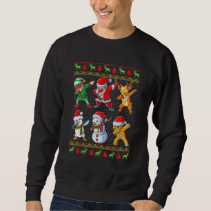 Dabbing Santa Elf Friends  Christmas 1 Sweatshirt