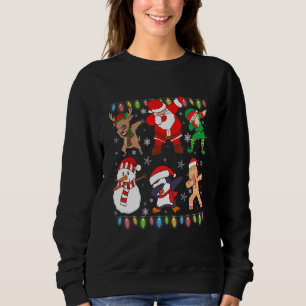 Dabbing Santa Elf Friends Christmas Boys Girls Men Sweatshirt