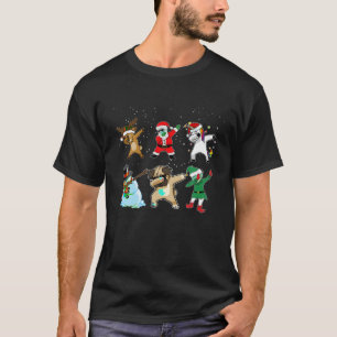 Dabbing Santa Elf Friends Christmas Boys Girls Men T-Shirt