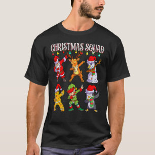 Dabbing Santa Elf Friends Christmas Boys Girls Men T-Shirt