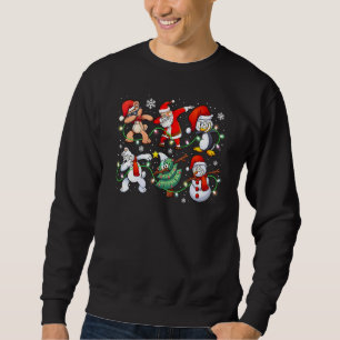 Dabbing Santa Elf Friends Christmas Boys Men   Xma Sweatshirt