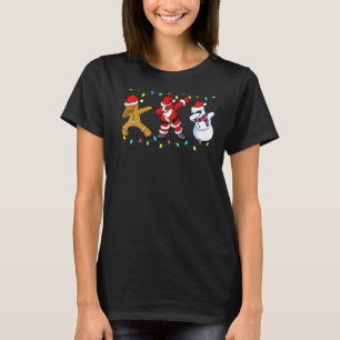 Dabbing Santa Elf Friends Christmas Boys Men Xmas T-Shirt