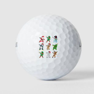 Dabbing Santa Elf Friends Christmas Kids Boys Men Golf Balls