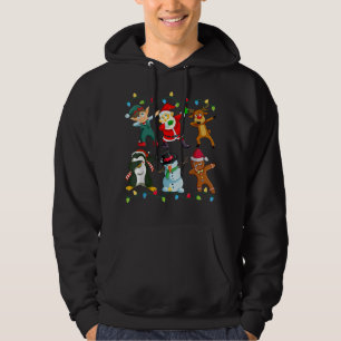 Dabbing Santa Elf Friends Christmas Kids Boys Men  Hoodie