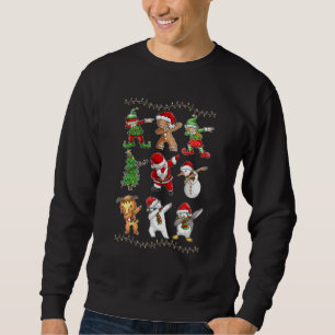 Dabbing Santa Elf Friends Xmas Boys Girls Men Chri Sweatshirt