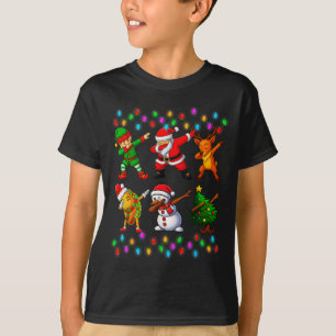 Dabbing Santa Elf Friendship Christmas Boys Kids X T-Shirt
