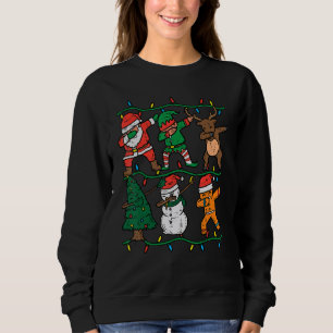 Dabbing Santa Elf Reindeer Dab Xmas Christmas Boys Sweatshirt