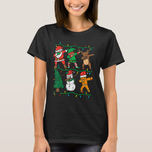 Dabbing Santa Elf Reindeer Dab Xmas PJs Christmas  T-Shirt