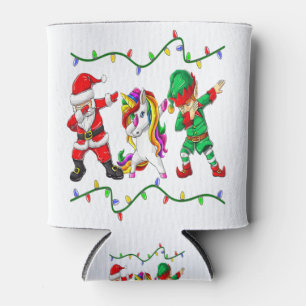 Dabbing Santa Elf Unicorn Christmas Kids Boys Men Can Cooler