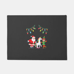 Dabbing Santa Elf Unicorn Christmas Kids Boys Men  Doormat