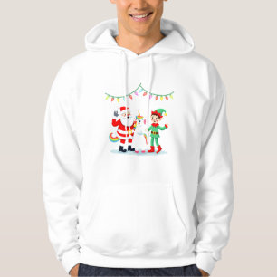Dabbing Santa Elf Unicorn Christmas Kids Boys Men Hoodie