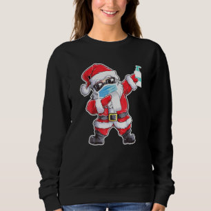 Dabbing Santa Face Mask  Christmas Sweatshirt