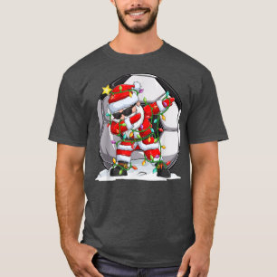 Dabbing Santa For Boys Girls Christmas Soccer Ball T-Shirt