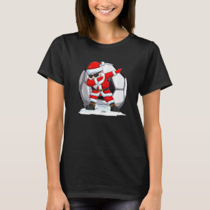 Dabbing Santa For Boys Girls Christmas Soccer Dab T-Shirt
