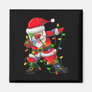 Dabbing Santa For Boys Girls Christmas Tree Lights Magnet