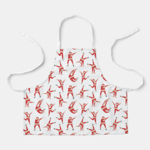 Dabbing Santa Fun Christmas Pattern Apron