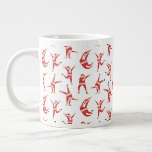 Dabbing Santa Fun Christmas Pattern Large Coffee Mug