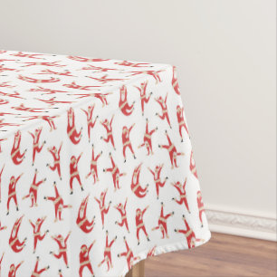 Dabbing Santa Fun Christmas Pattern Tablecloth
