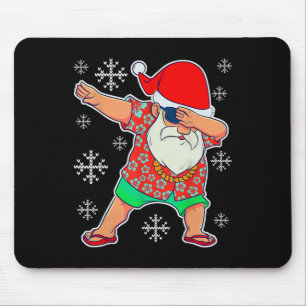 Dabbing Santa Funny Christmas In July Holiday Mouse Pad