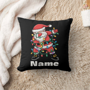Dabbing Santa Funny Personalised Christmas Gift Cushion