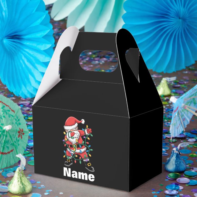 Dabbing Santa Funny Personalised Christmas Gift Favour Box (Party)
