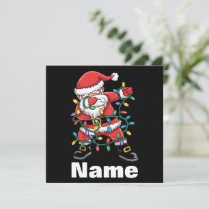 Dabbing Santa Funny Personalised Christmas Gift Holiday Card