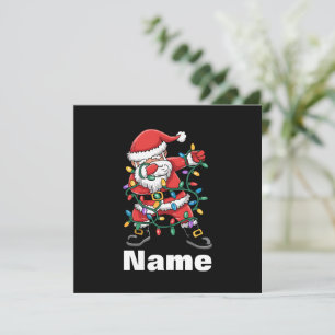 Dabbing Santa Funny Personalised Christmas Gift Invitation