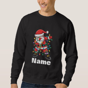 Dabbing Santa Funny Personalised Christmas Gift Sweatshirt