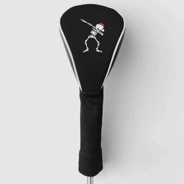 Dabbing Santa Skeleton   Golf Head Cover (Front)